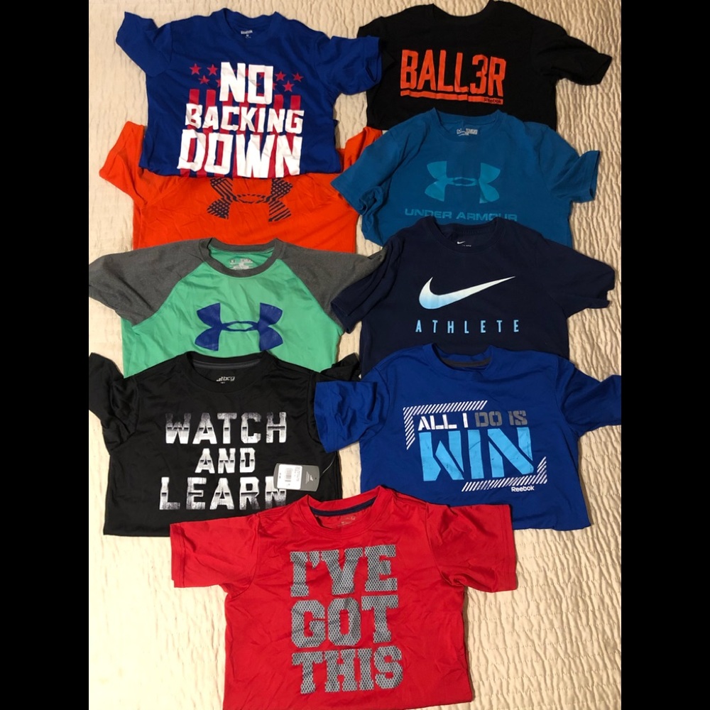 Bundled Boys Sports Shirts. All Mediums (10-12).